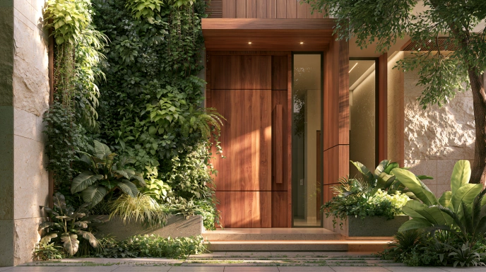 Biophilic main door design