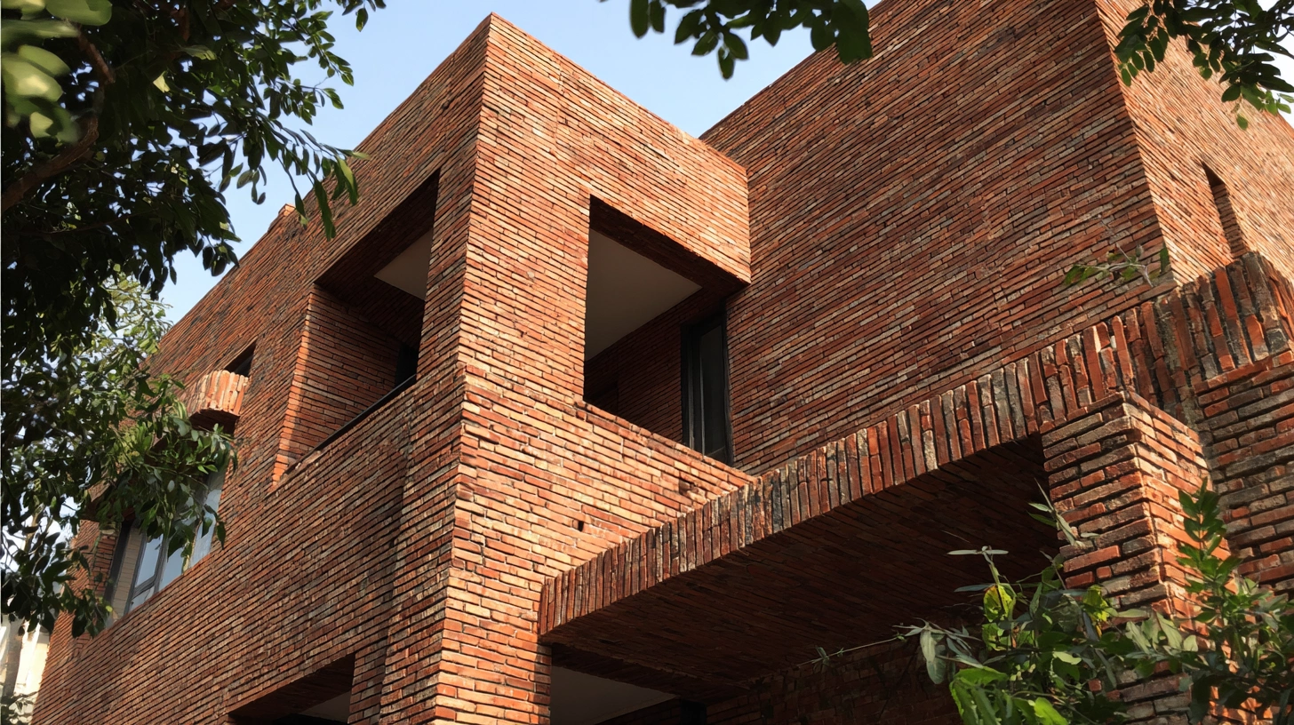 Rustic red brick texture for modern home exteriors