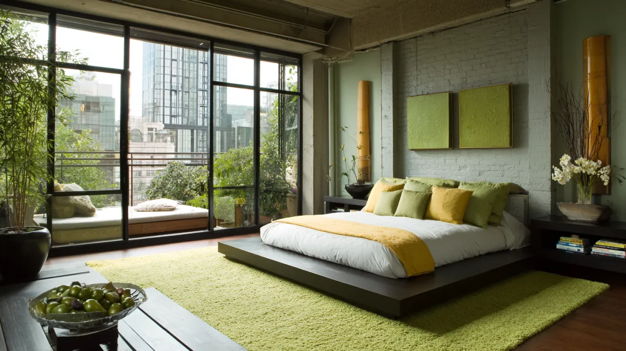 bringing the outdoors master bedroom design with natural elements