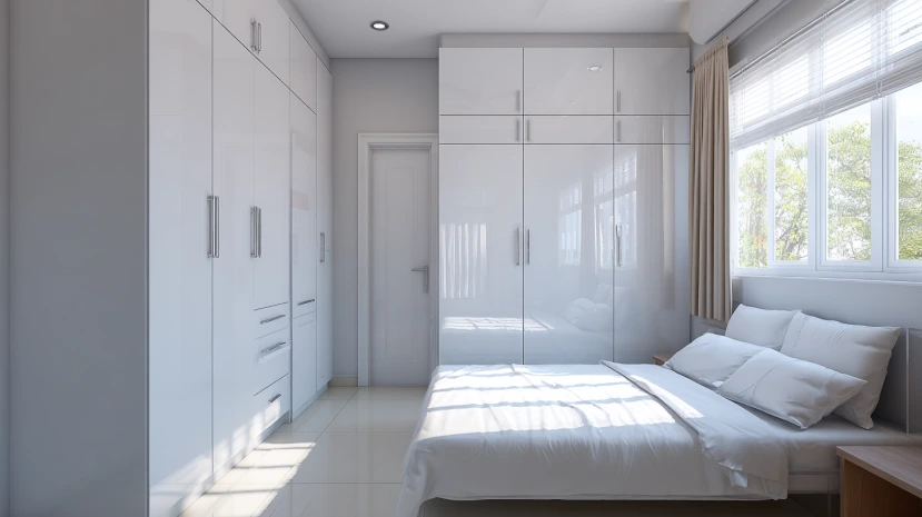 budget planning for two colour combination of wardrobe design