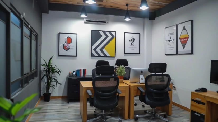Modern wall decor for budget-friendly Indian offices