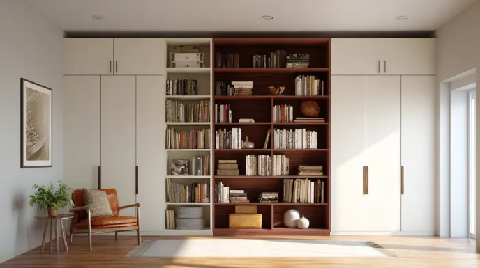 built-in storage unit for efficient store room design