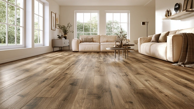 Canyon Oak laminate flooring in a bright room