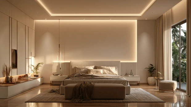 Modern plaster ceiling border
