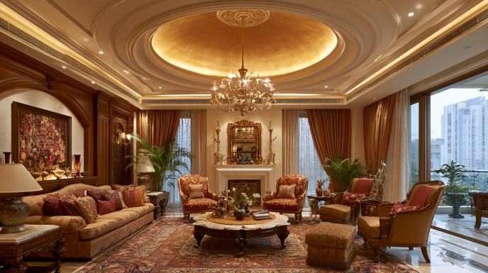Central dome POP ceiling design