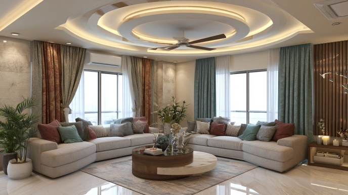 Circular POP ceiling design
