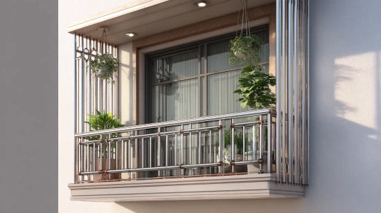 classic simple style featured in a modern balcony window grill design