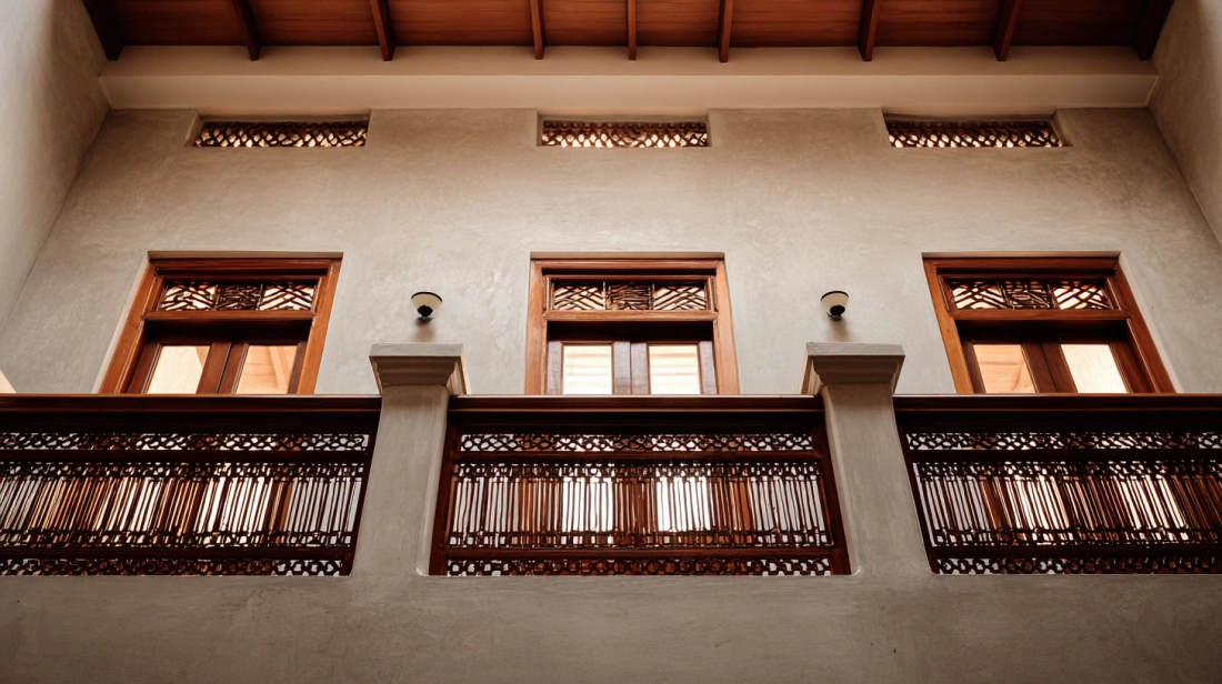 High-set clerestory windows for privacy and natural light
