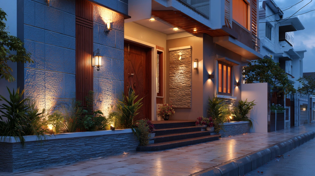 Modern house featuring various professional exterior wall textures