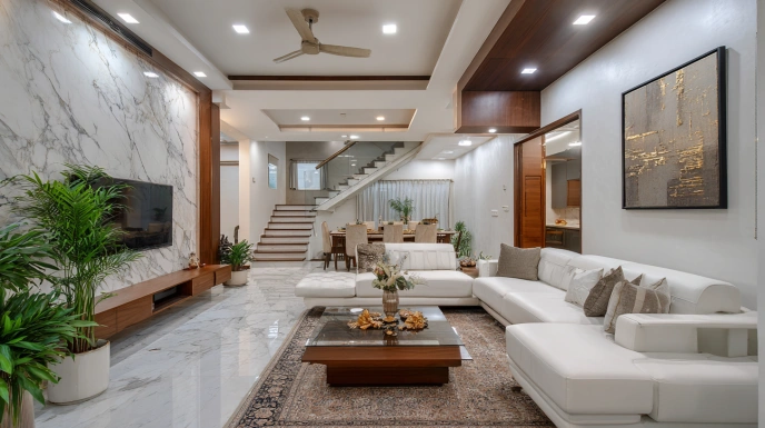 Colour combinations for Indian duplex interiors