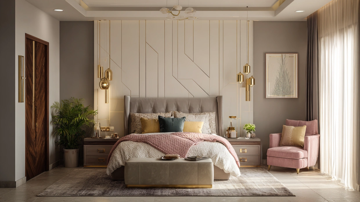 Colour combinations for couple bedroom interiors