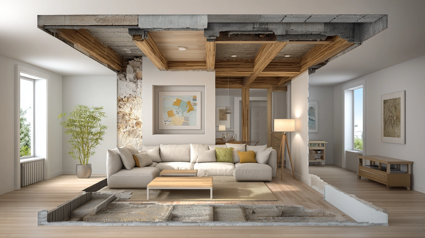 False ceiling material comparison in Indian apartment rooms