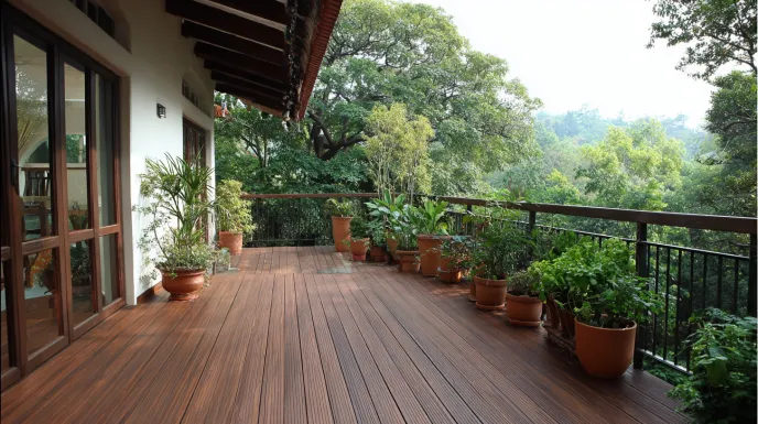 composite decking balcony flooring design for durable, low-maintenance, and stylish outdoor living spaces