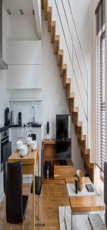 Contemporary Duplex Staircase Railing Design