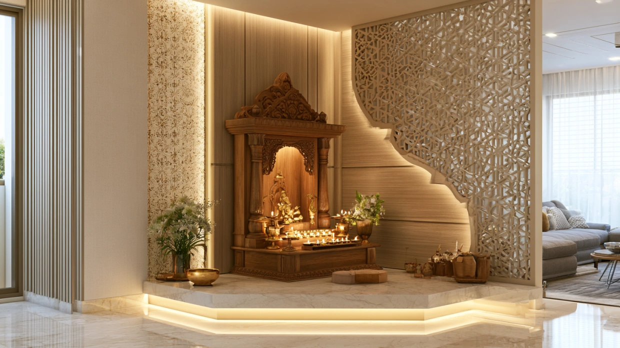 Corner Pooja Room Design Ideas for Indian Homes in 2026