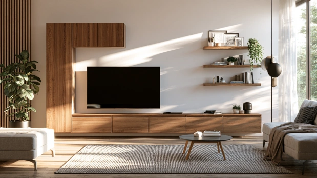 TV unit with display cabinets