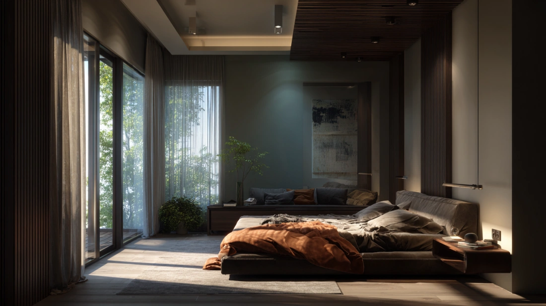 Adjustable cove lighting showing different brightness levels