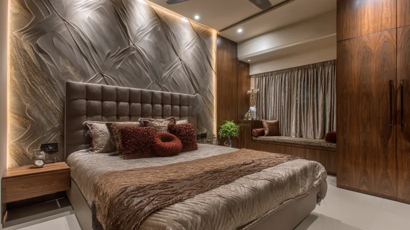 Abstract-pattern Modern PVC Wall Panel Designs for Bedroom