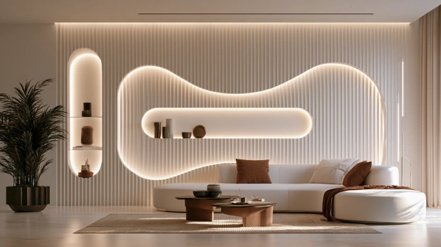 Custom decorative plaster feature wall