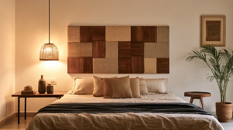 DIY headboard for bedroom