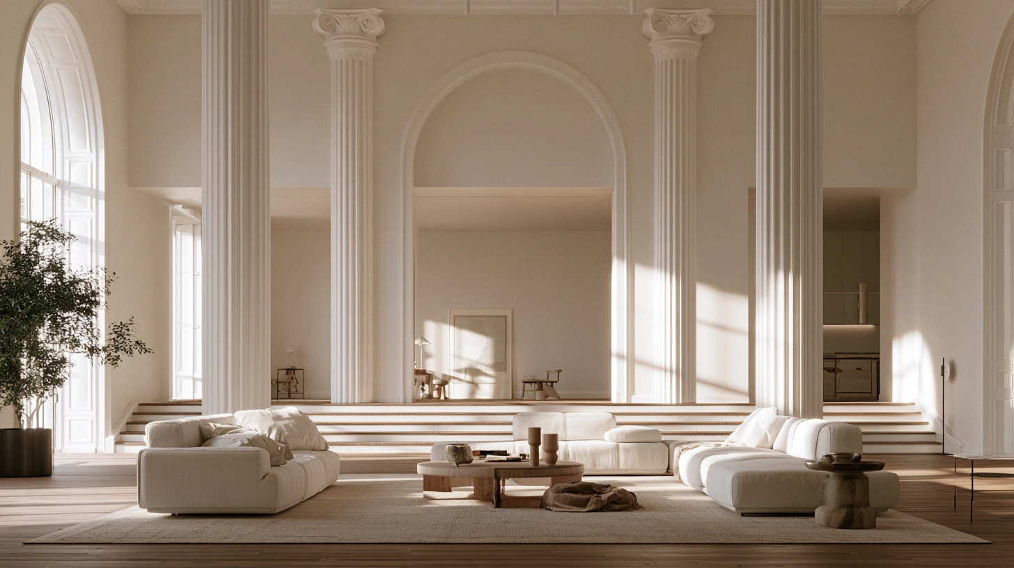 Decorative plaster column design
