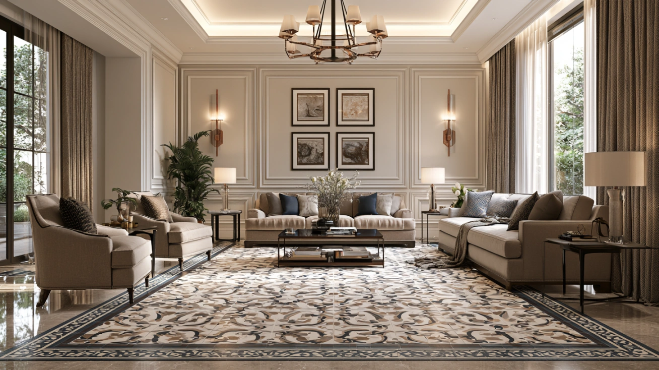 Decorative patterned IPS flooring