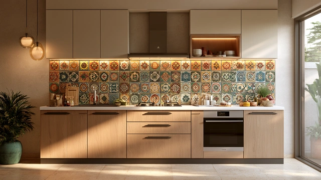 Decorative kitchen wall tiles