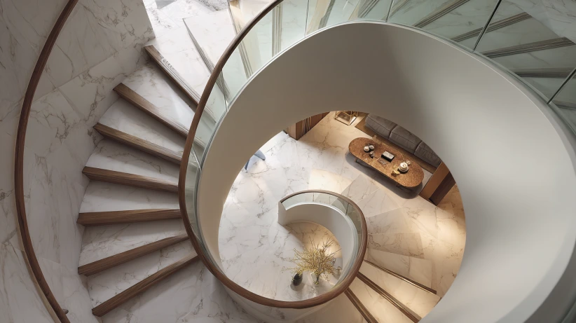 modern spiral staircase design for homes and buildings