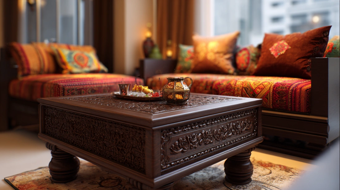 Designer wooden foldable tea table