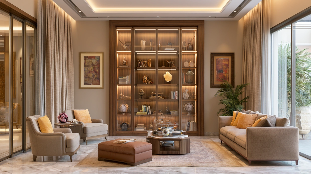 Display cabinet showcase for hall