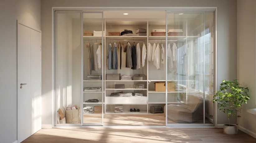 Transparent wardrobe display for a stylish look