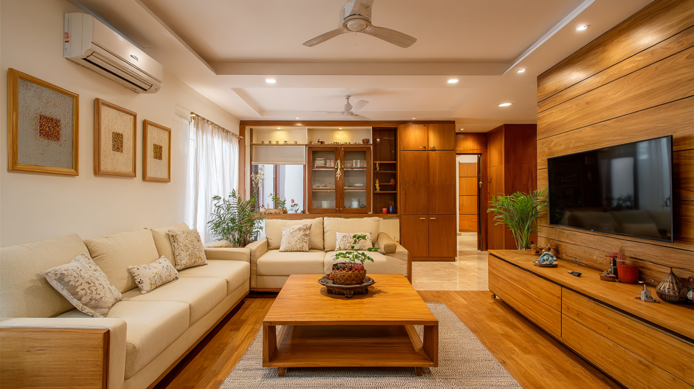 Grand hall featuring double cove false plaster