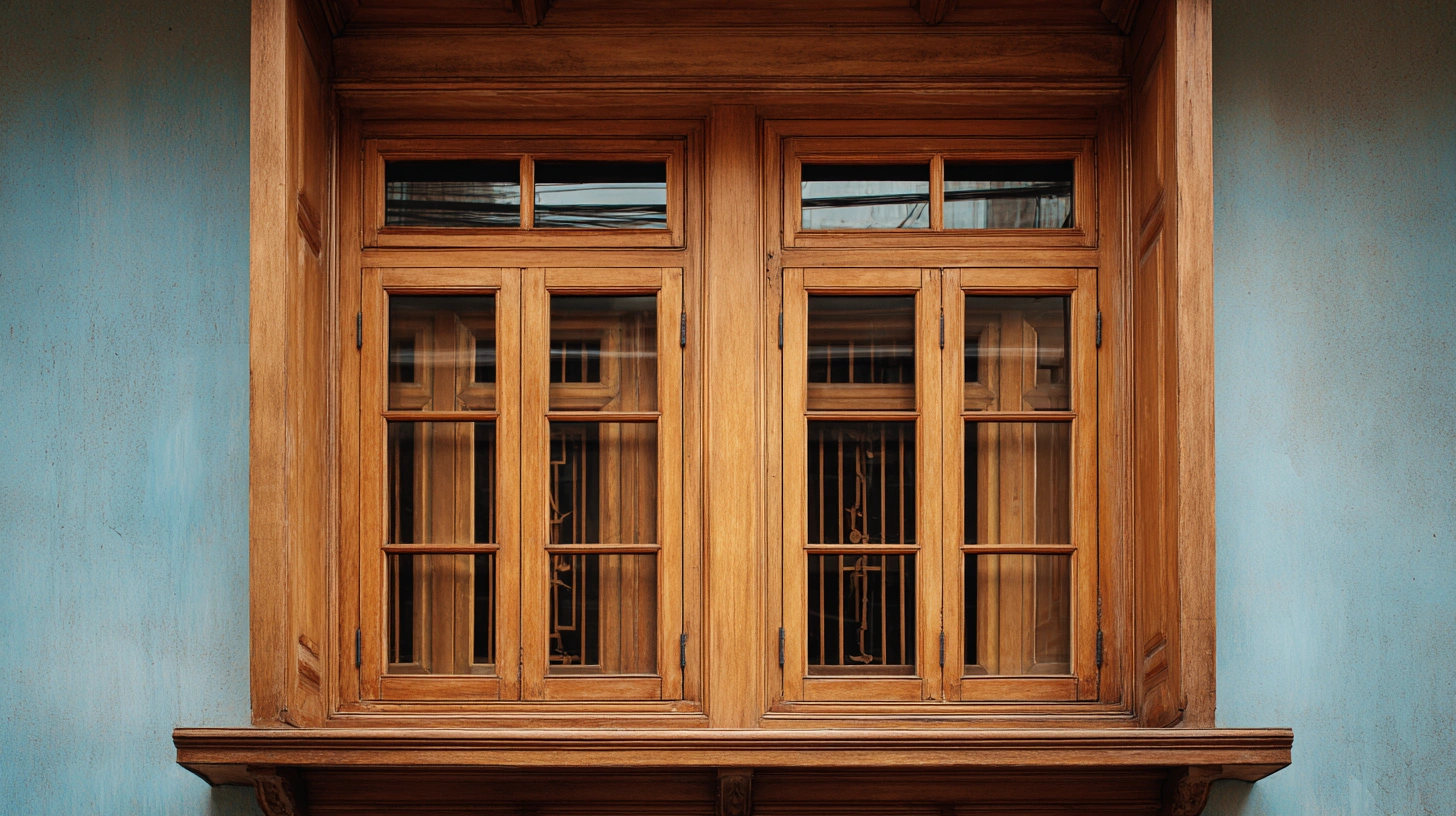 Traditional vertical sliding hung windows for balcony access