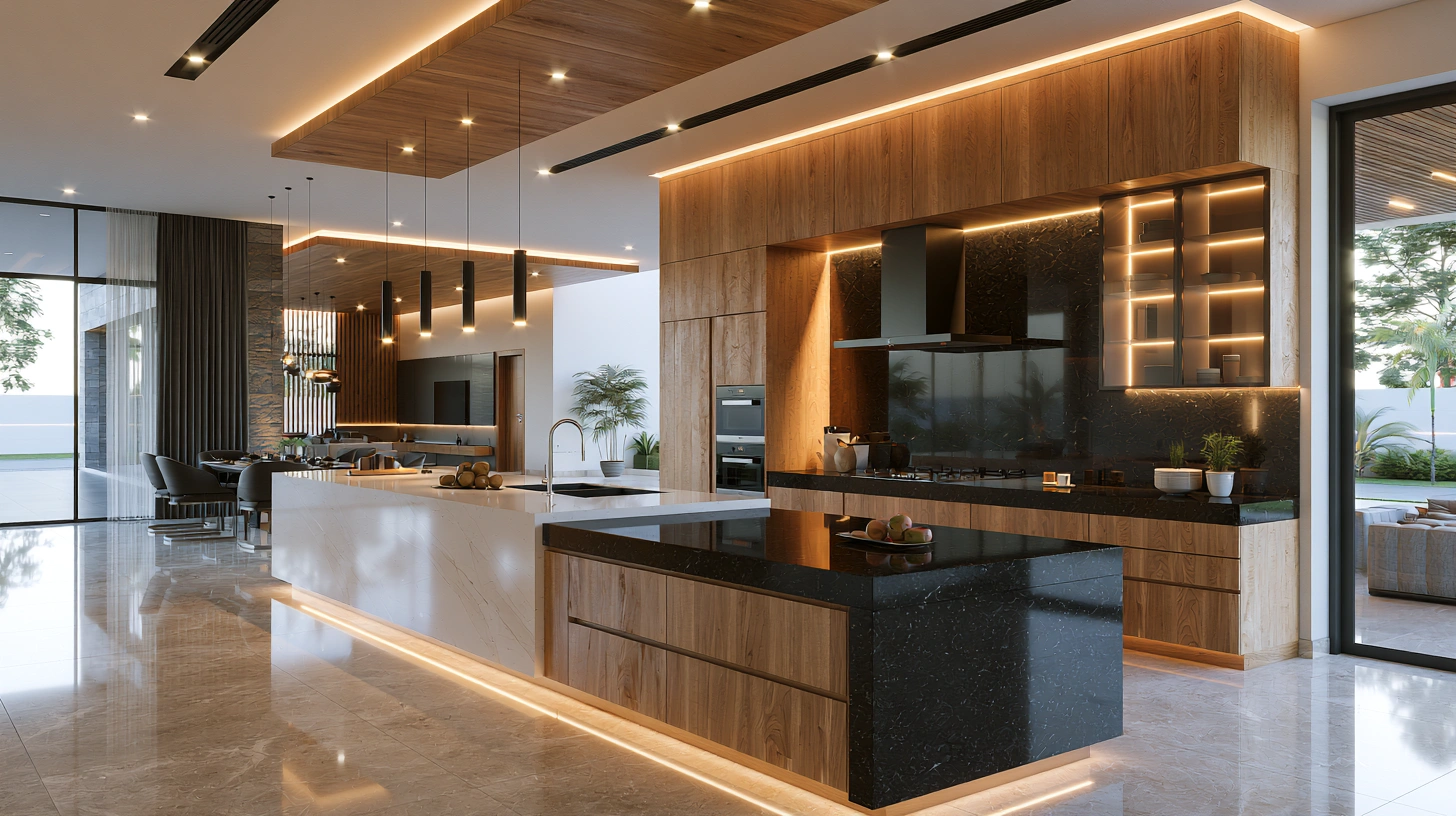 Dual-tone kitchen countertop