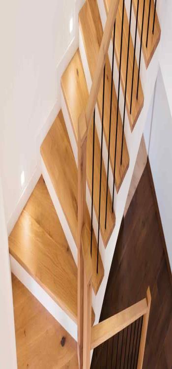 Duplex Staircase Railing Design In Wood