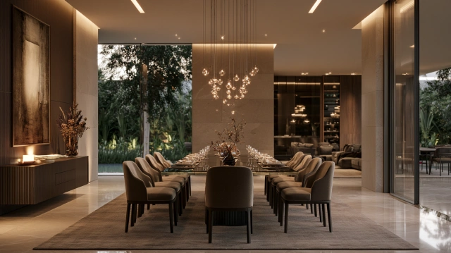 Expandable glass dining table