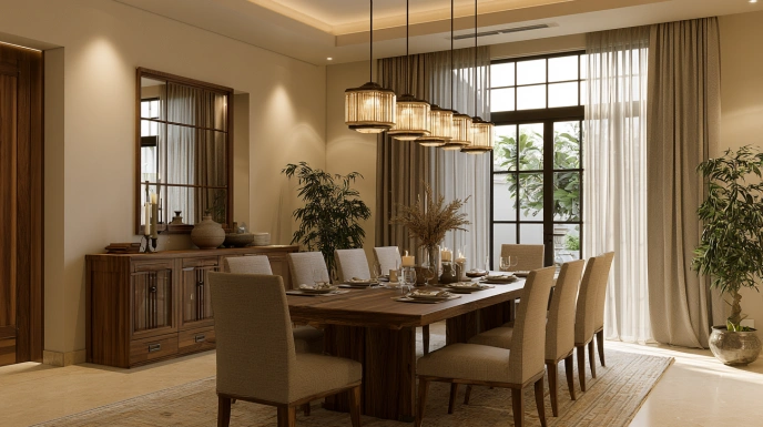 Extendable dining table