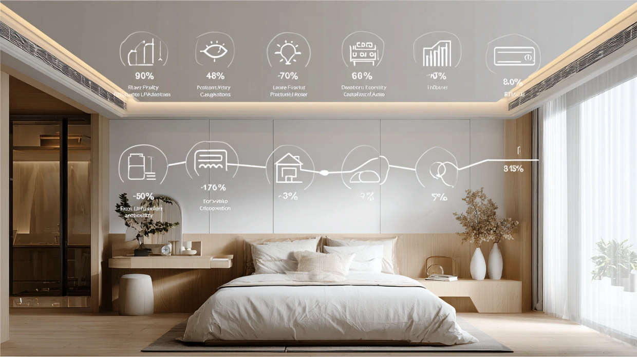 Bedroom false ceiling cost factors infographic