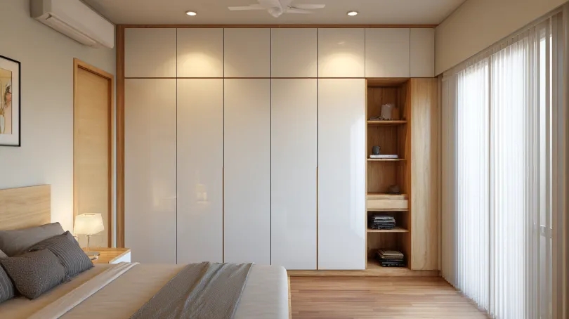 fibreboard modern wardrobe design for bedroom with smooth finish