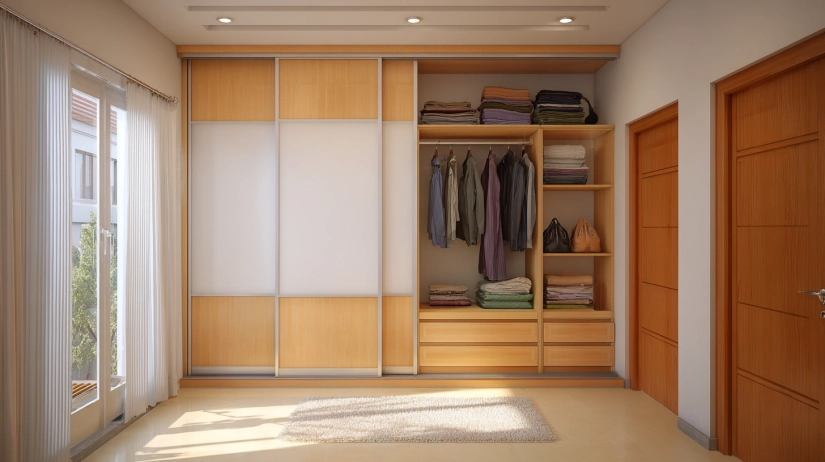 Floor-to-ceiling sliding wardrobe for Indian homes