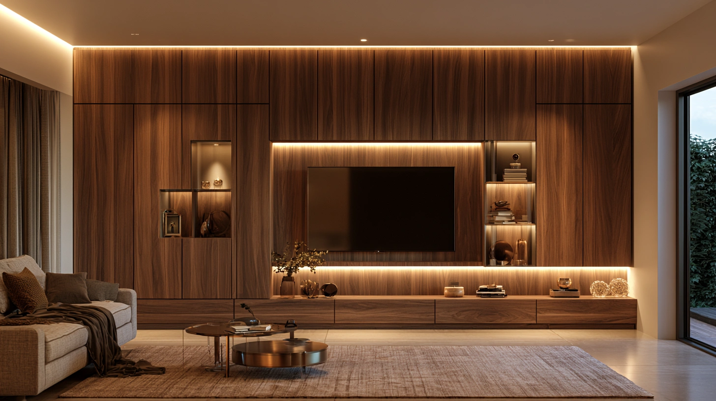 Floor-to-ceiling TV unit