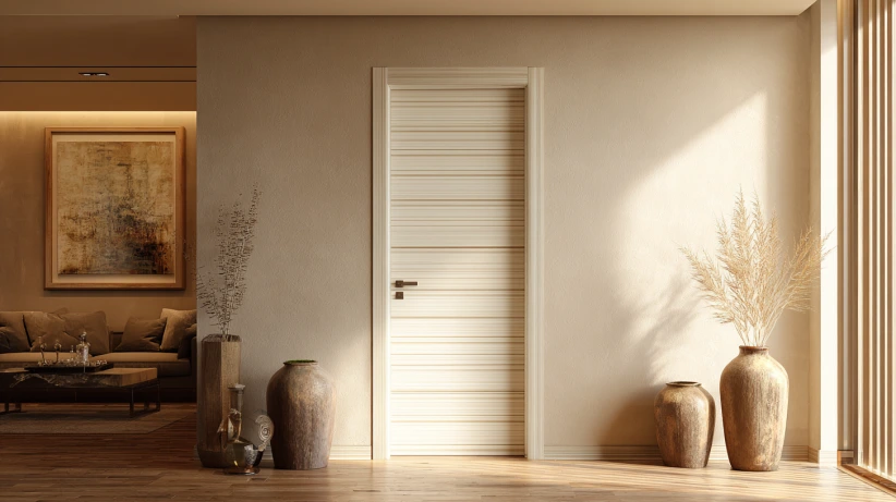 horizontal stripe pattern featured in modern flush door designs