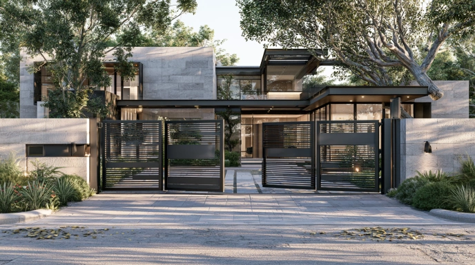 Folding sliding gate design