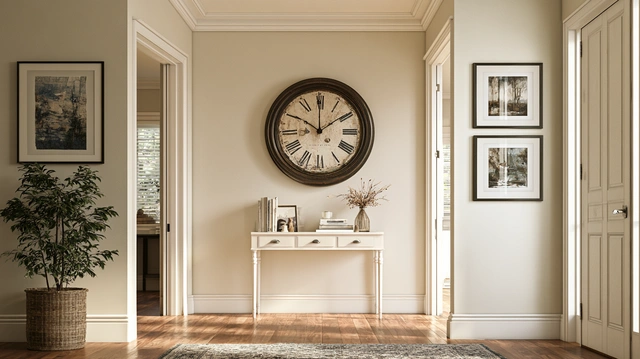White console foyer table