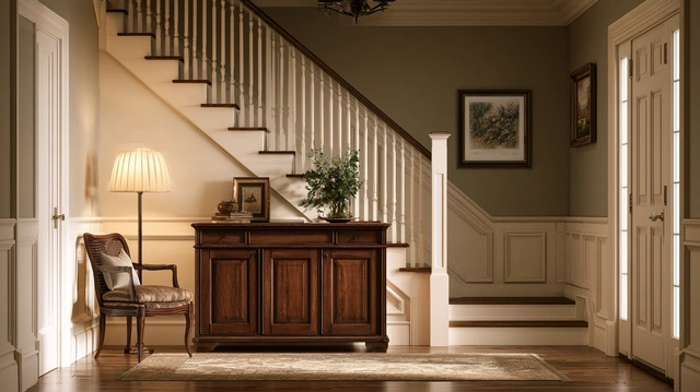 Small stairwell foyer design