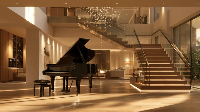 Foyer with grand piano