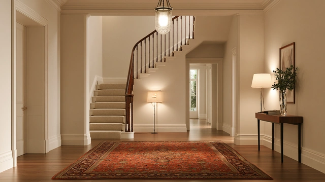 Stylish foyer rug idea