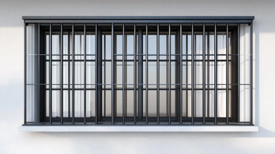 framed structure featured in a modern window grill design