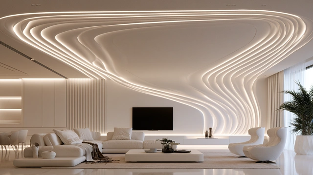 Futuristic fibre ceiling