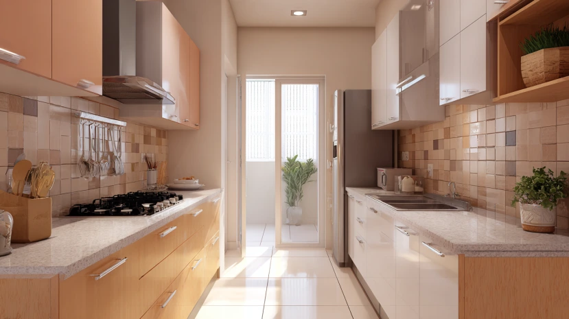 smart storage solutions added to a compact l-shaped kitchen